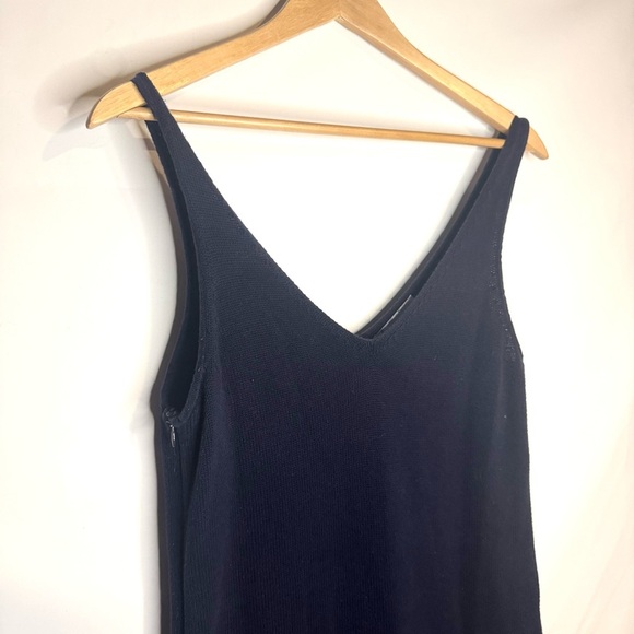 Elegant Blue Sleeveless Legoe Heritage Knit Maternity Dress Size 4-6 Maternity - Picture 2 of 10